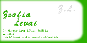 zsofia levai business card