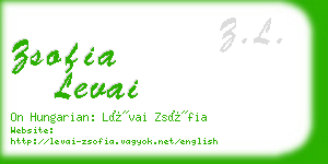 zsofia levai business card